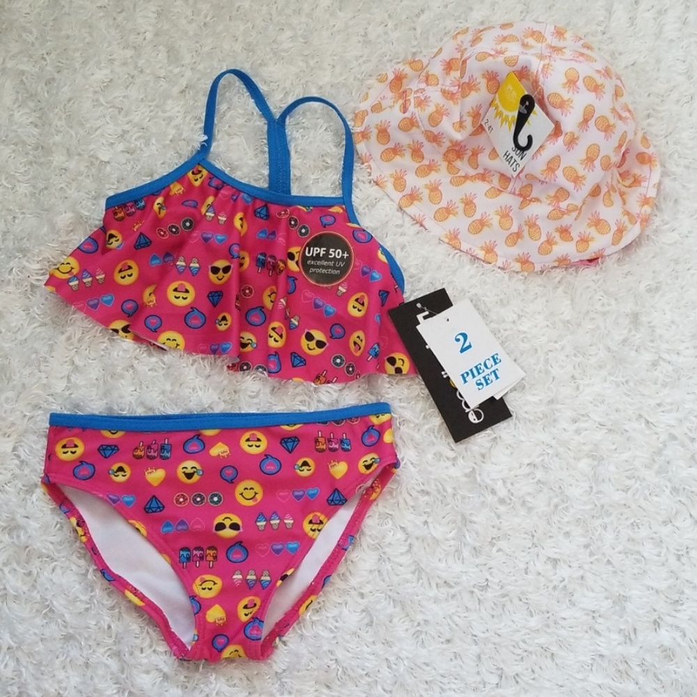 Girl's Swin Wear FREE Sun Hat